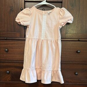 Janie and Jack Pink Kids Dress with Lace Detail size 6